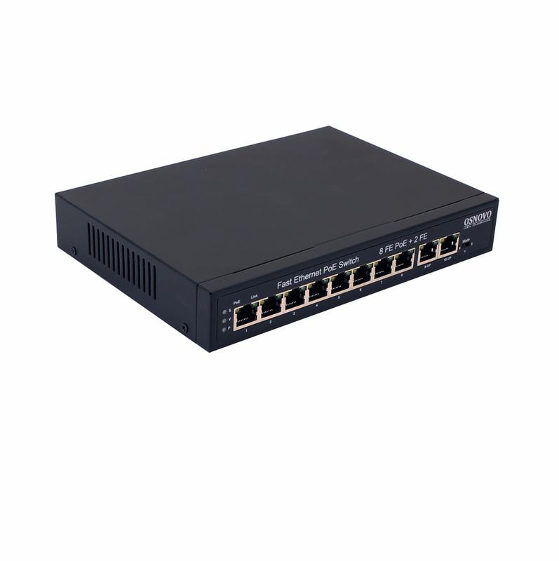 Коммутатор PoE SW-21000(120Вт) Fast Ethernet на 10 RJ45 портов OSNOVO 13232