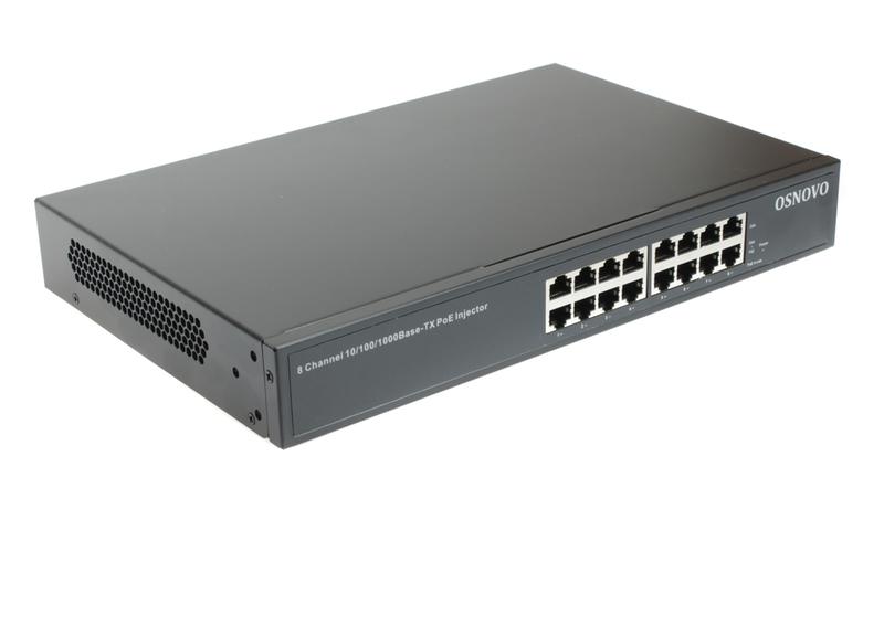 Инжектор PoE Midspan-8/150RG Gigabit Ethernet на 8 портов OSNOVO 13798
