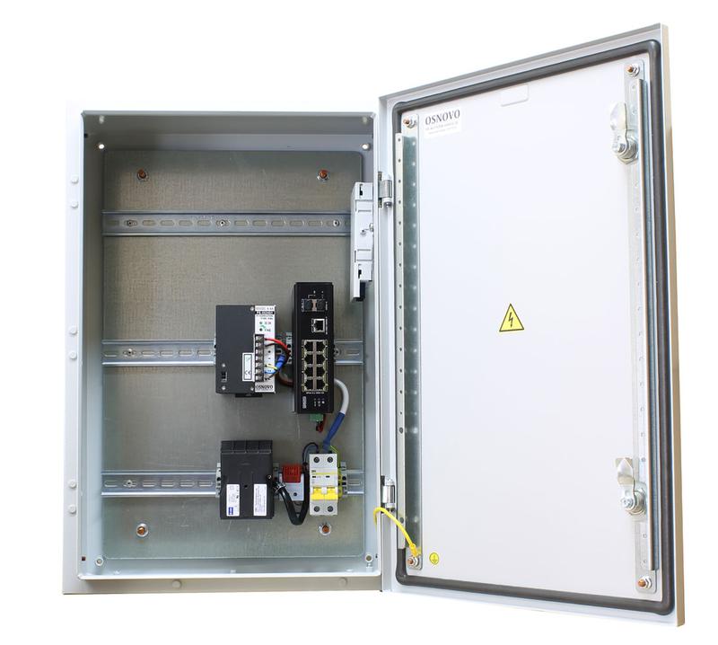 Коммутатор уличный OS-46T1(SW-60812/I) с термостабил. на базе уличн. станции OSNOVO OS-46T1 OSNOVO 13592