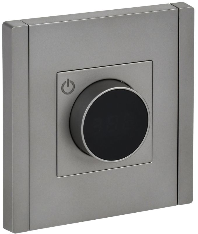 Термостат электронный FORTE&PIANO FP552 с индикацией сталь IEK FP-RT11-K46