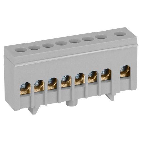 Шина L фаза в изолированном корпусе на DIN-рейку ШНИ-6х9-8-Д сер. NO-224-106 Эра Б0062890