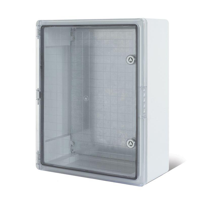 Корпус пластиковый ЩМПп 400х300х220 ABS УХЛ1 IP65 с прозр. дверцей и монтажной панелью Rexant 11-0413