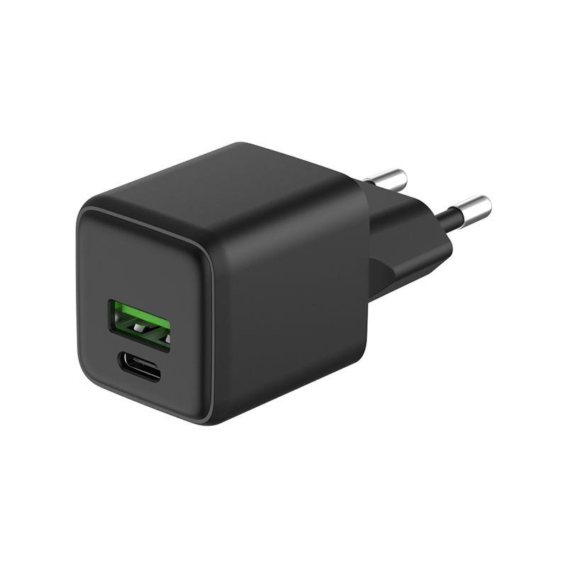 Устройство зарядное сетевое с двумя портами USB-A и USB-C 20Вт GaN Rexant 18-2202