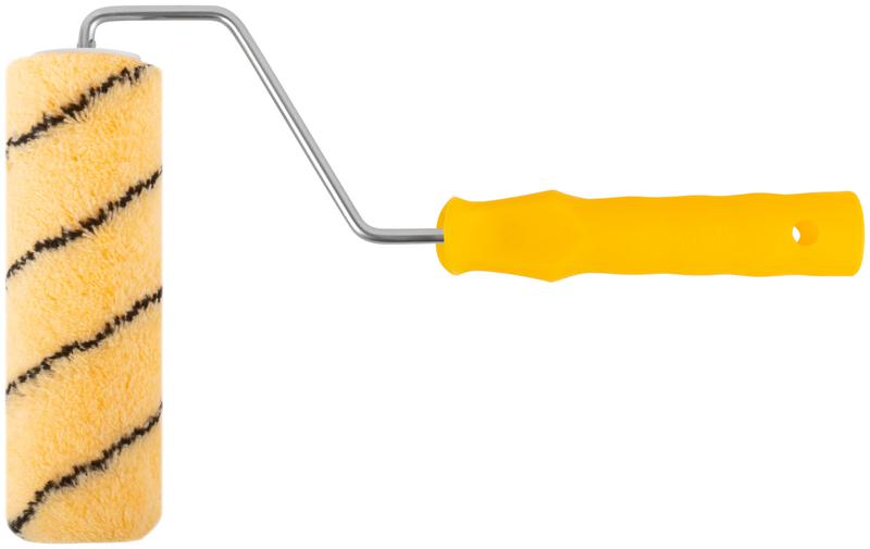 Валик полиакриловый беж. с черн. полоской d40/61мм; ворс 10.4мм 180мм FIT 01853