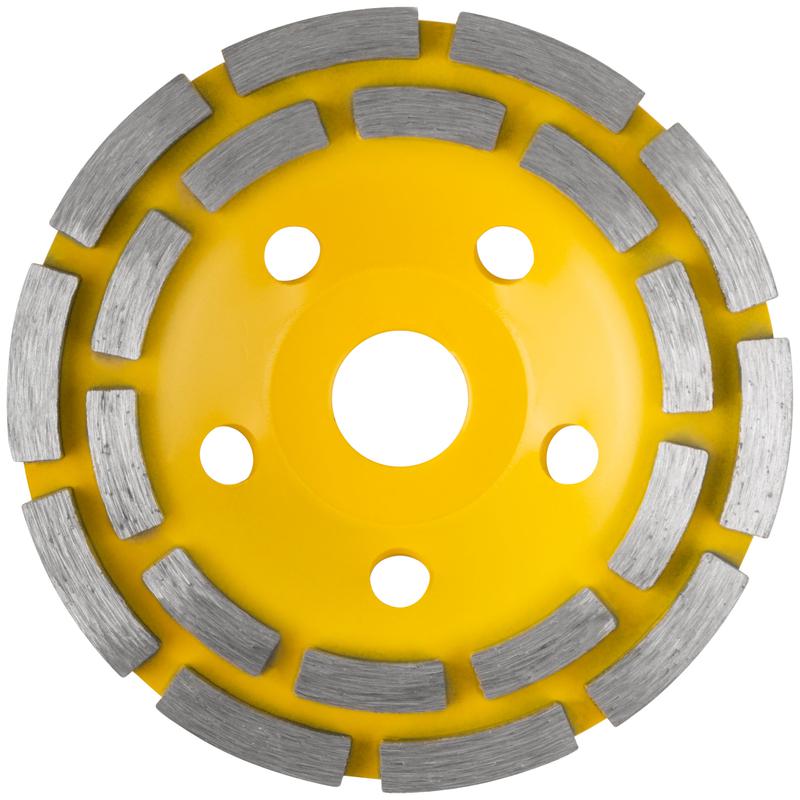 Диск шлифовальный алмазный посадочный диаметр 22.2мм сегментный двойн. ряд 125мм FIT 39517