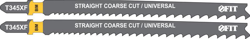 Набор полотен по дереву металлу пластмассе Bimetal фрезерованные зубья 132/106мм перемен. шаг T345XF (уп.2шт) FIT 40959