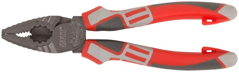 Плоскогубцы комбинированные "Эталон" CrV сталь ребра жесткости на губках тефлоновое покрытие 3К прорезиненные ручки 180мм FIT 50694