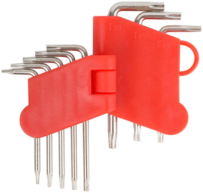 Набор ключей "звездочки" CrV Т5-Т20 в пластик. держателе (уп.8шт) FIT 64001