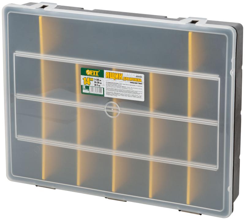 Ящик для крепежа (органайзер) 14дюйм ( 360х280х70мм ) FIT 65655
