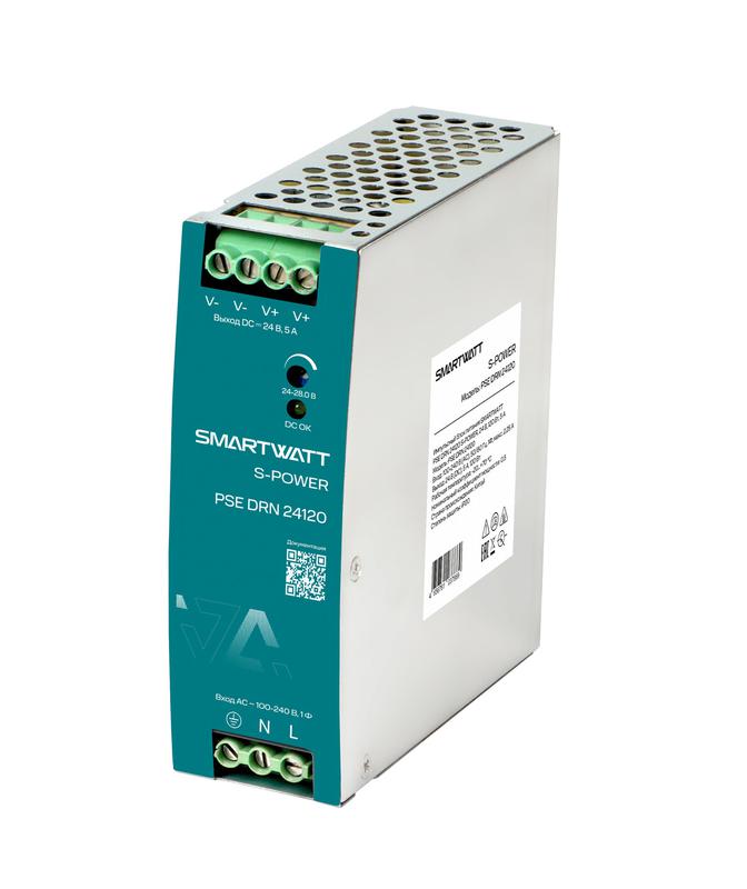 Блок питания импульсный PSE DRN 24120 S-POWER 24В 120Вт 5А SMARTWATT 4512020450022