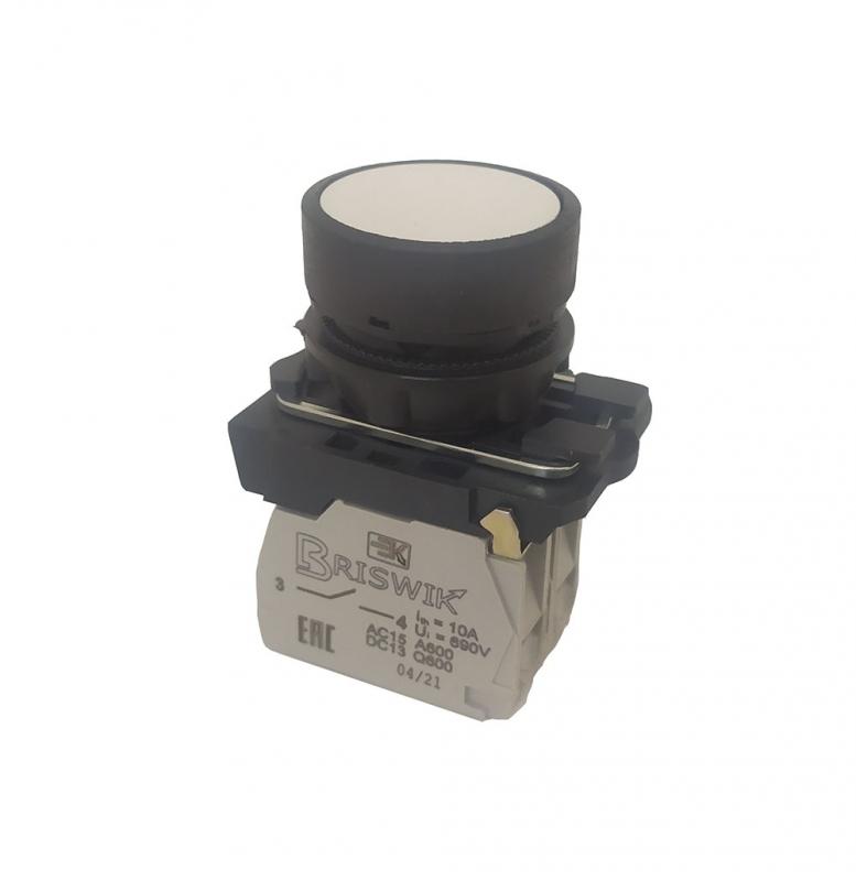 Выключатель кнопочный КМЕ-4110м-Л УХЛ3 1НО+НЗ 10А IP40 24В толкатель цилиндрический с индикацией d посадочного отверст. 22мм бел. ЭЛЬКОМ A8012-02839527