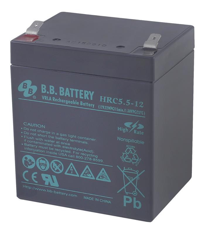 Аккумулятор 12В 5.5А.ч HRC 5.5-12 B.B. Battery