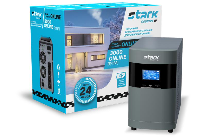 Источник бесперебойного питания (ИБП) 72В 8А 3000ВА 3000 online Stark Country