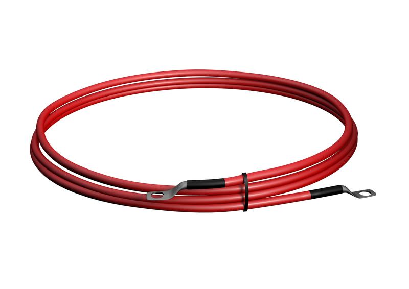 Кабель АКБ 2000мм STARK 25кв.мм М8-необжат красн. (для любого INV LT) Stark Country