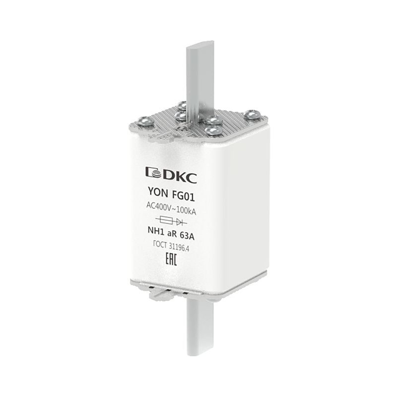 Предохранитель YON ножевого типа FG1 63А 400В хар-ка aR DKC 1FG01-0063-400V-AR