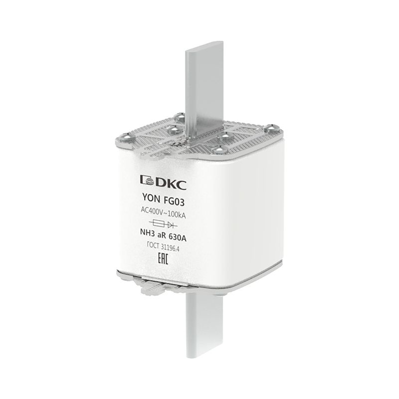 Предохранитель YON ножевого типа FG3 630А 400В хар-ка aR DKC 1FG03-0630-400V-AR