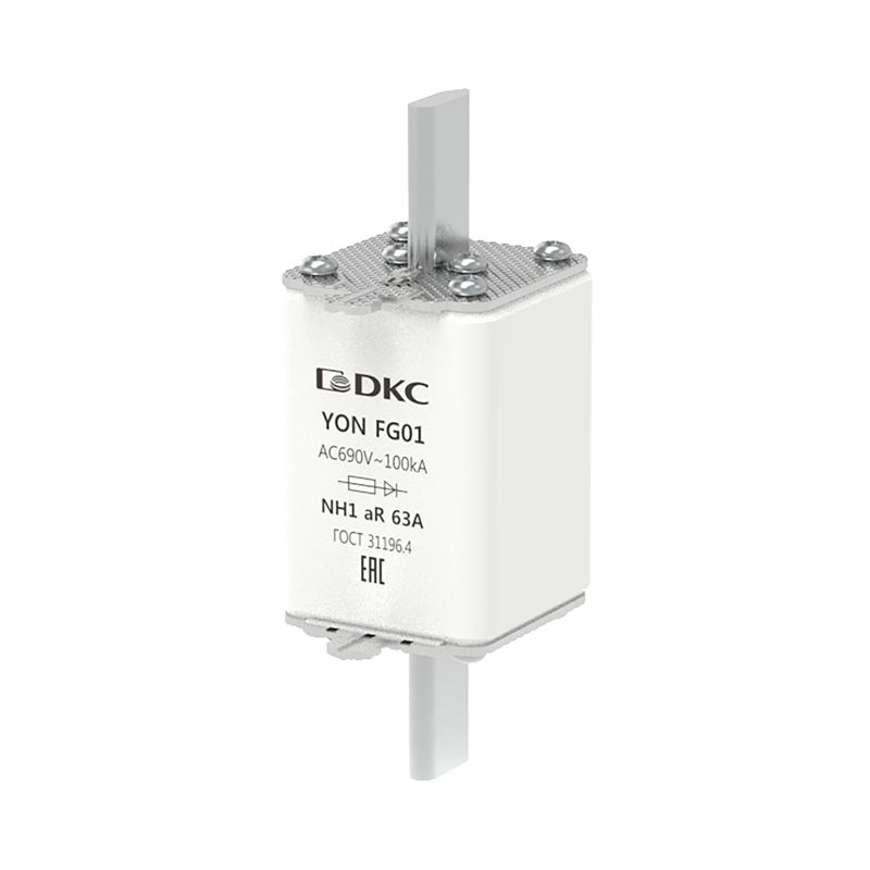 Предохранитель YON ножевого типа FG1 63А 690В хар-ка aR DKC 1FG01-0063-690V-AR