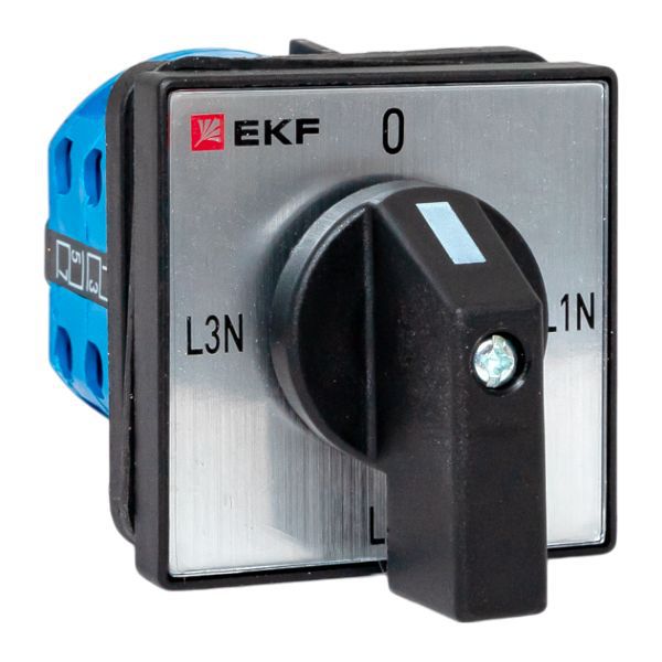 Переключатель кулачковый ПК-1-84 4п 10А для вольтметра (фазное напряжение) IP65 EKF pk-1-84-10-65