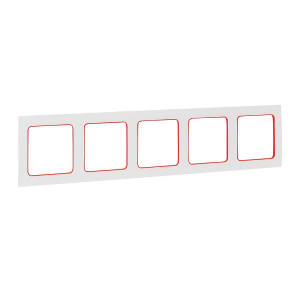 Рамка 5-м Стокгольм бел. с линией цвета красн. EKF EYM-G-306-10