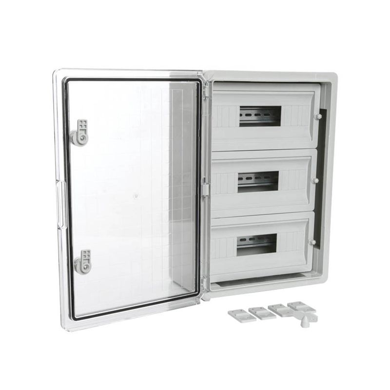 Корпус пластиковый распределительный ЩРН-45 IP65 прозр. дверь 500х350х190 Промрукав PR08.26504