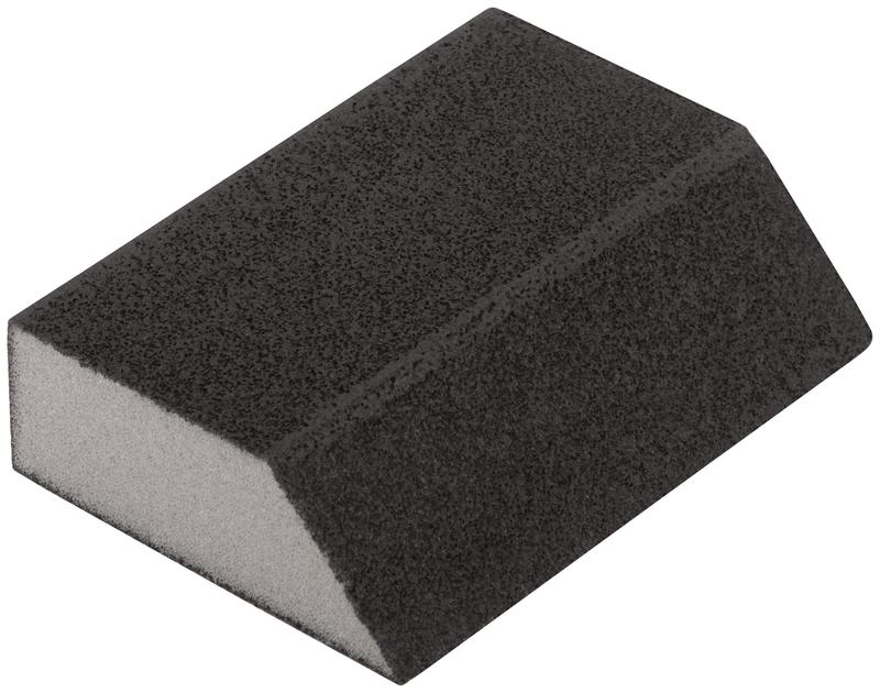 Губка шлифовальная угловая 100х70х25мм Р 240 средняя жесткость алюм./оксидная FIT 38377