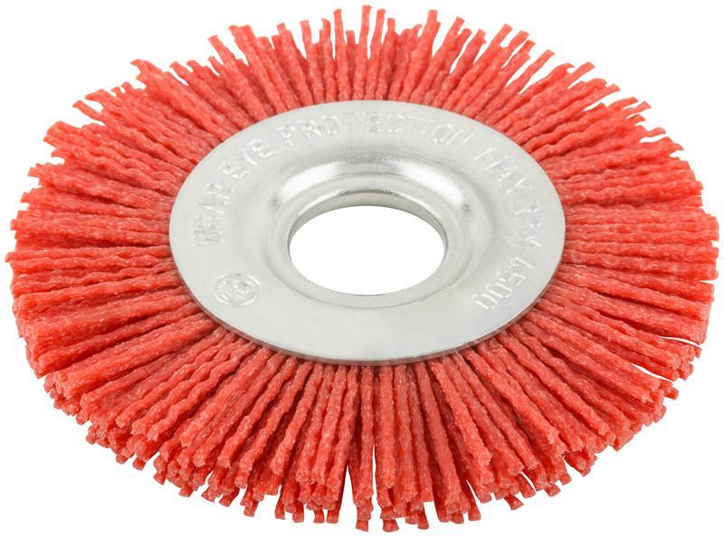 Корщетка-колесо нейлоновая посадочный диаметр 22.2мм профи 100мм FIT 38791