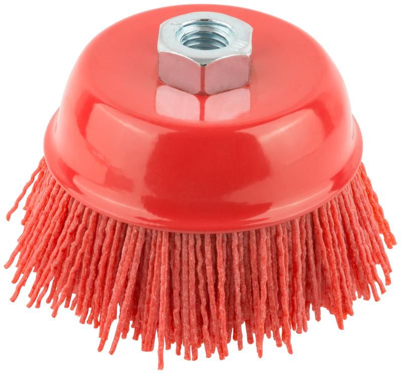 Корщетка-чашка нейлоновая гайка М14 профи 100мм FIT 38798