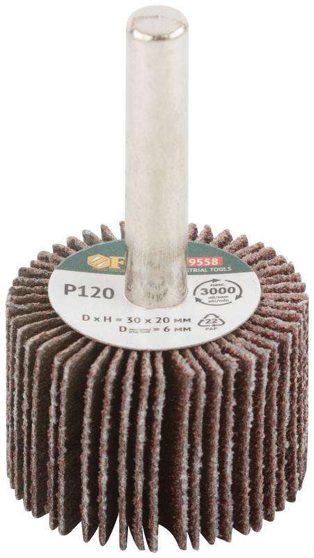 Диск лепестковый для дрели радиальный 30х20х6мм Р120 FIT 39558