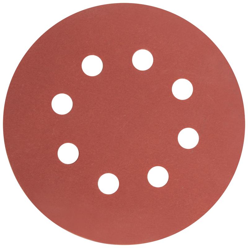 Круг шлифовальный с отверстиями (липучка) алюм./оксид 125мм (уп.5шт) Р 600 FIT 39678