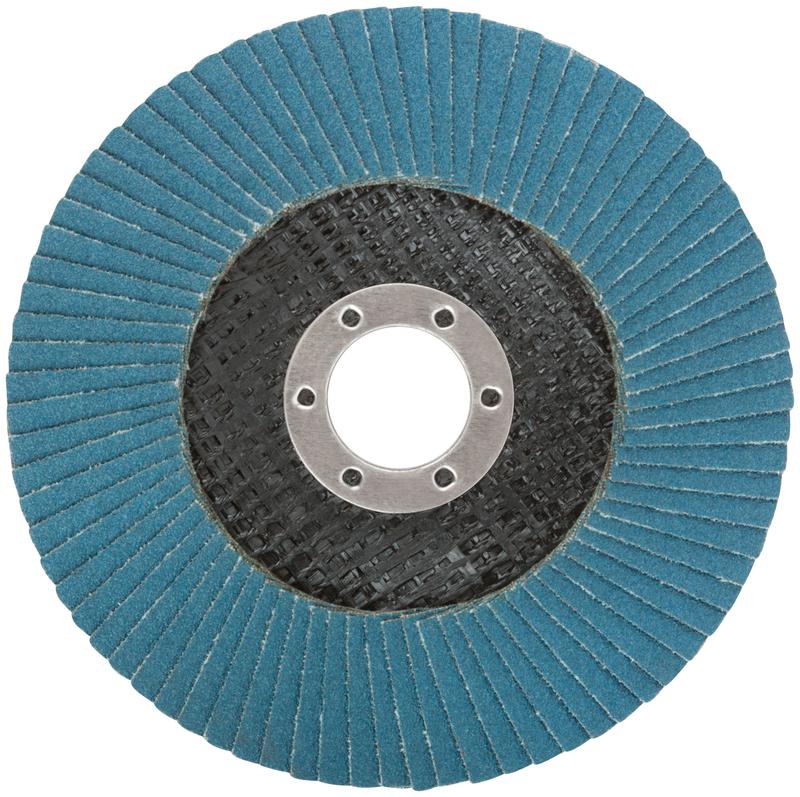 Круг лепестковый торцевой циркониевый плоский 125мм P 100 FIT 39975