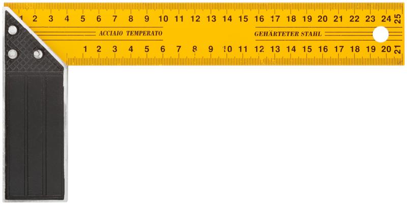 Угольник столярный усиленный 250мм желт. FIT 19425