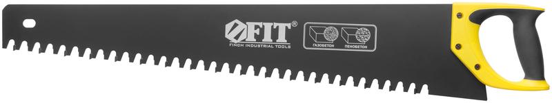 Ножовка по пенобетону карбидные вставки на каждом 2-ом зубе прорезиненная ручка 700мм FIT 40773