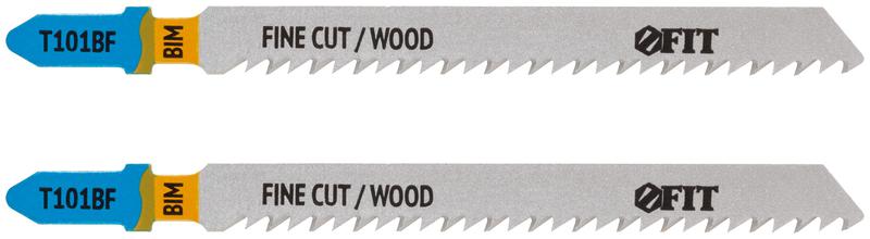 Полотно по дереву Bimetal шлифованные под свободным углом зубья 100/74/2.5мм (T101BF) (уп.2шт) FIT 40901