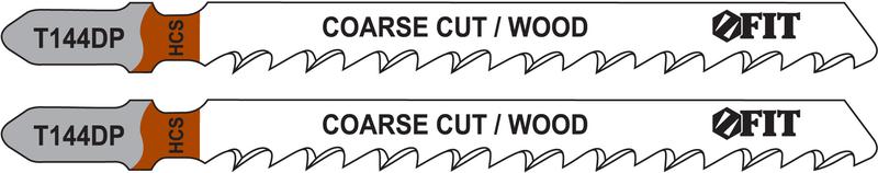 Полотно по дереву HCS разведенные шлифованные зубья 100/74/4мм (T144DP) (уп.2шт) FIT 40939