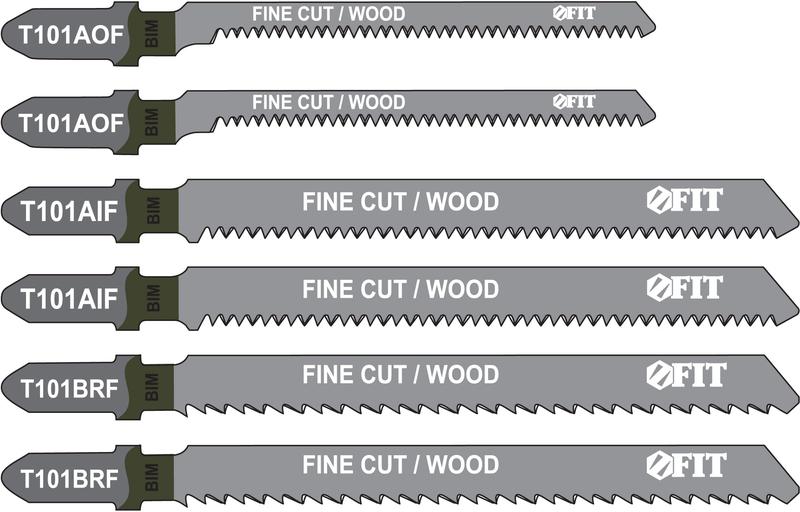 Набор полотен для электролобзика 6шт (T101BRFx2 T101AOF x2 T101AIF x2) FIT 41012