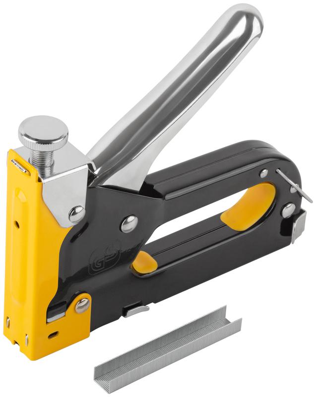 Степлер для узких скоб "тип 53" 4-14мм с регулировкой силы удара металлический корпус FIT 32114