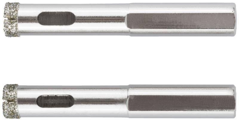 Коронки кольцевые по керамограниту камню и кафелю алмазные набор 10х65мм (уп.2шт) FIT 16203