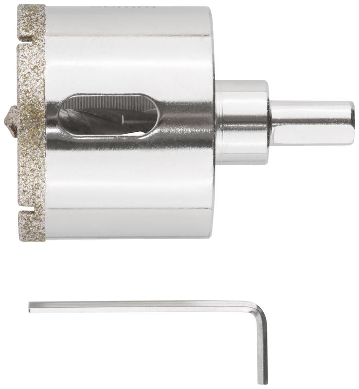 Коронка кольцевая алмазная по керамограниту камню и кафелю 50х70мм с центровочным сверлом FIT 16221