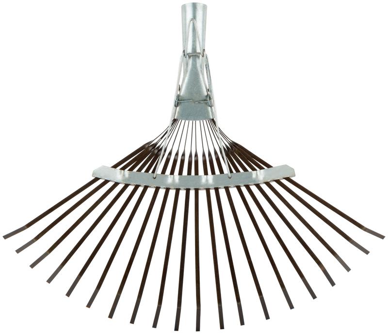 Грабли веерные регулируемые пластинчатые 20 зубьев 250-415мм без черенка КУРС 76944