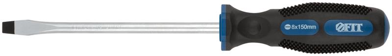Отвертка "Универсал" CrV сталь прорезиненная ручка профи 8х150мм SL FIT 55148