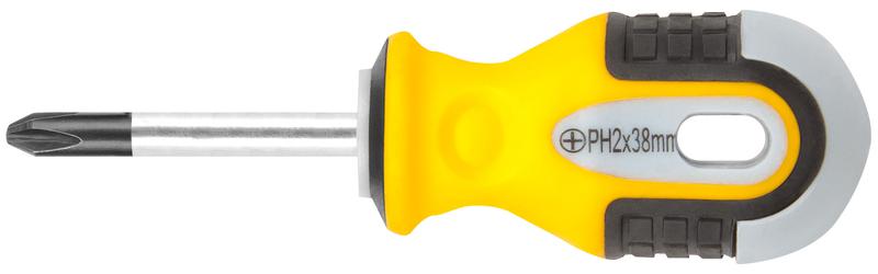 Отвертка "Старт" CrV сталь прорезиненная ручка 6х38мм РН2 FIT 55176