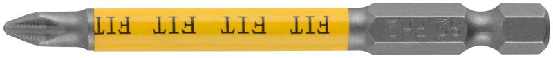 Набор бит кованые сталь S2 односторонние 75мм PH2 профи блистер (уп.2шт) FIT 57508