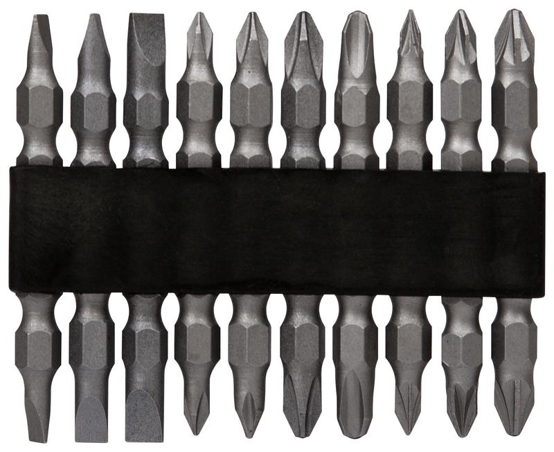 Набор бит набор 10 шт CrV 65мм двухсторонние FIT 57650