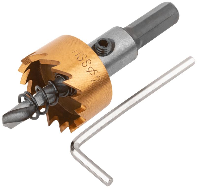 Коронка кольцевая по металлу 25мм титан. покрытие; HSS сталь FIT 36864