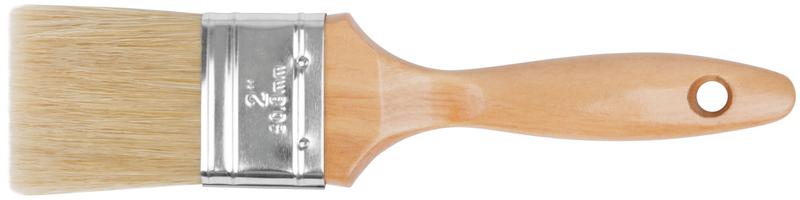 Кисть флейцевая "профи" натур. светлая щетина деревянная ручка 2дюйм (50мм) FIT 01115