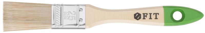 Кисть флейцевая "Микс" смешанная натуральная и искусственная щетина деревянная ручка 1дюйм (25мм) FIT 01193