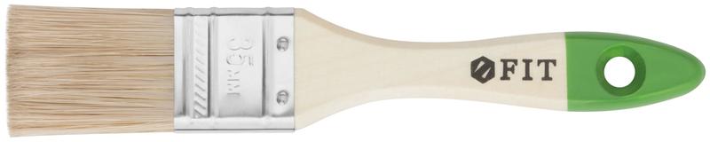 Кисть флейцевая "Микс" смешанная натуральная и искусственная щетина деревянная ручка 1. 5дюйм (35мм) FIT 01194