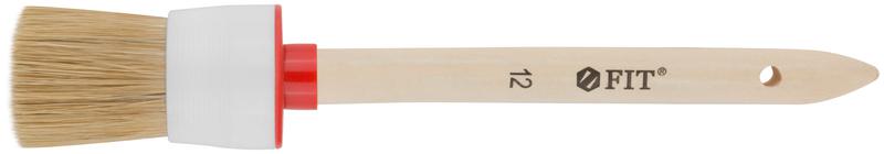 Кисть круглая натуральная светлая щетина №12 (45мм) FIT 01307