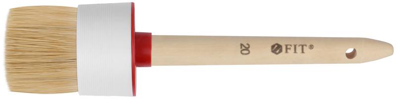 Кисть круглая натуральная светлая щетина №20 (65мм) FIT 01311
