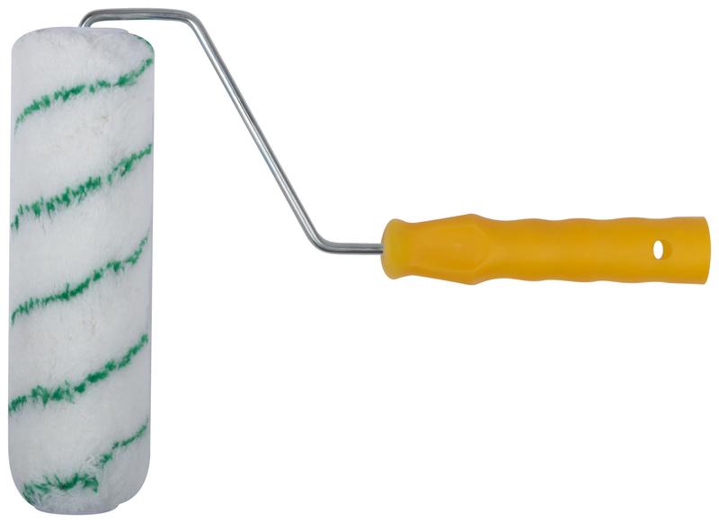 Валик полиакриловый с зел. полоской диам. 40/74мм ворс 16.8мм 230мм бел. FIT 01874